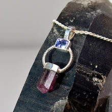 Load image into Gallery viewer, Tourmaline and Tanzanite Pendant
