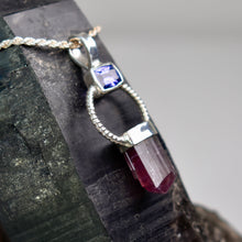 Load image into Gallery viewer, Tourmaline and Tanzanite Pendant