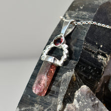 Load image into Gallery viewer, Tourmaline and Garnet Pendant
