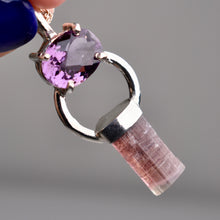 Load image into Gallery viewer, Tourmaline and Amethyst Pendant
