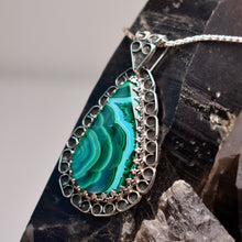 Load image into Gallery viewer, Malachite and Chrysocolla Pendant
