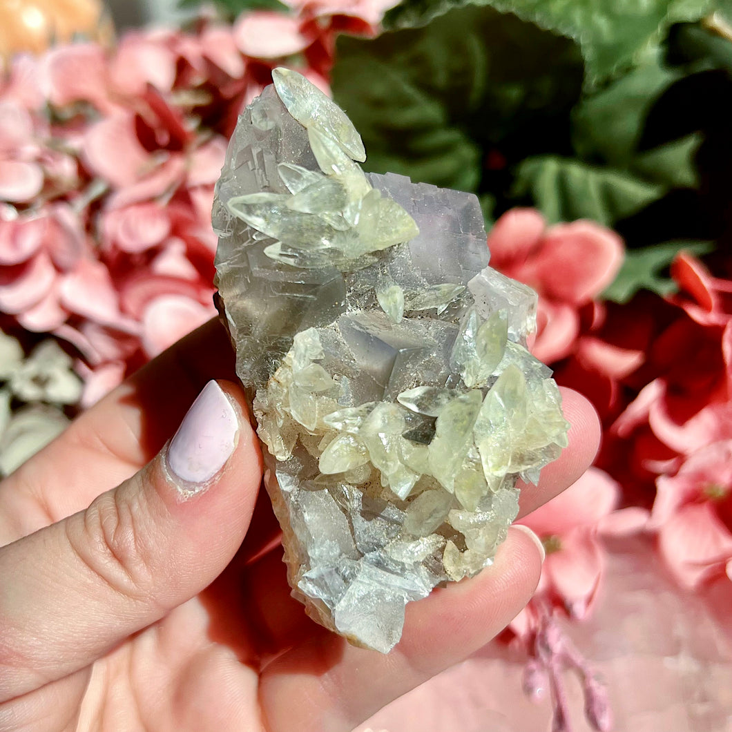 Fluorite with Dogtooth Calcite