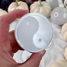 Load image into Gallery viewer, Ying Yang Satin Spar Selenite Charging Plate
